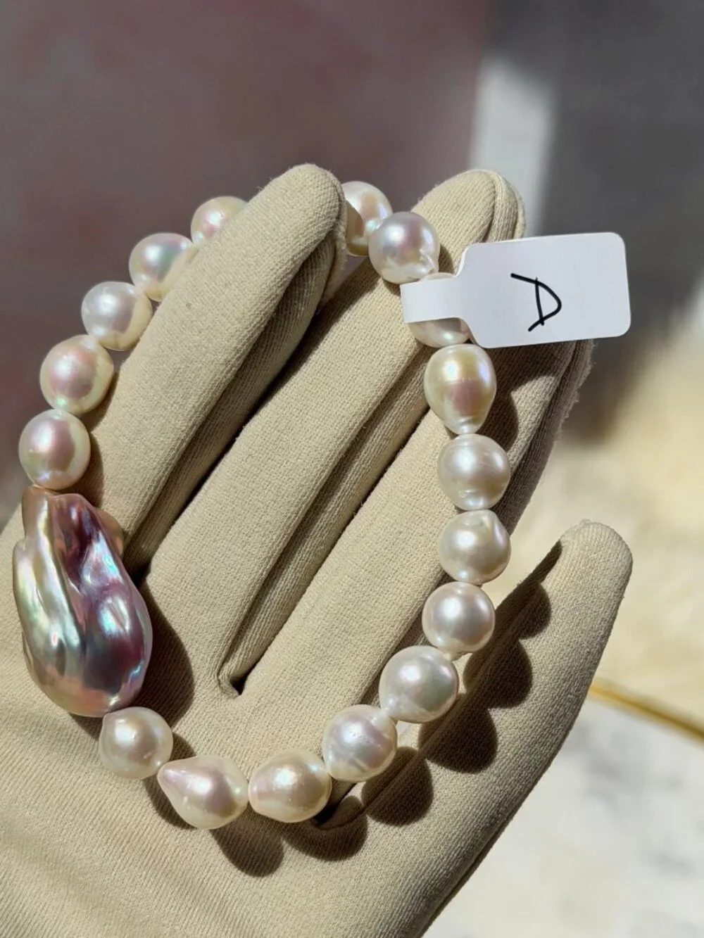Mermaid Pearl Beaded Bracelet with Freshwater Baroque & Chinese Akoya Pearls